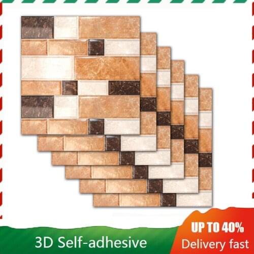 3d Three-dimensional Wall Sticker for Living Room Tv Background Wall Sticker Self-adhesive Brick Pattern Wallpaper
