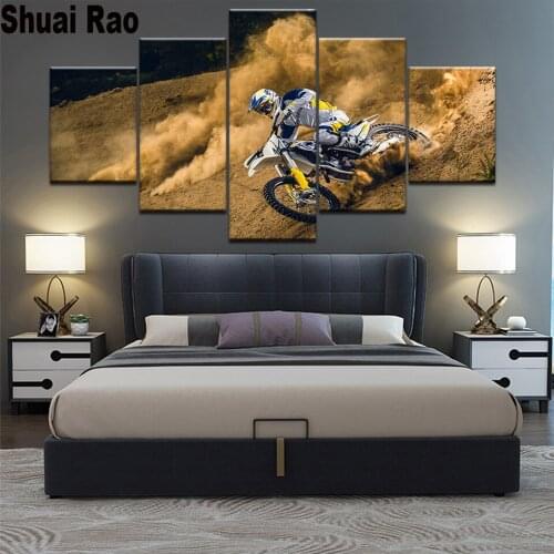5d diamond painting full drill square cars 5piece Cross Stitch 3d Crafts Diamond Embroidery Rhinestone Motocross desert Painting
