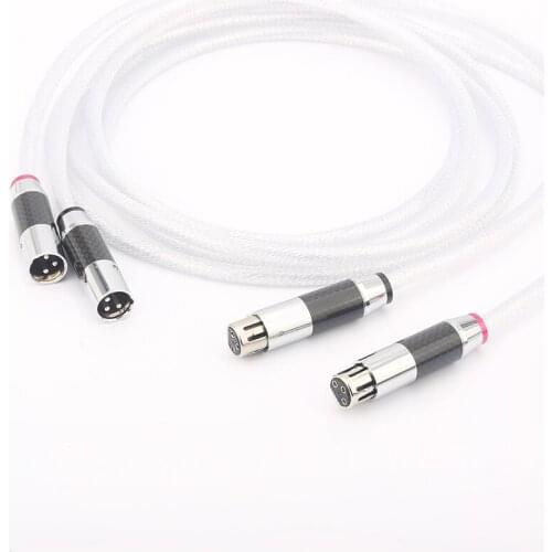 Audiocrast A58 5N Silver plated OCC XLR Balanced Audio Cable Male Female carbon fiber xlr Amp HiFi