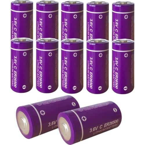 12x C size Batteries 26500 ER26500 3.6V 9000mAh Lithium Battery Li-SOCl2 ER 26500 9A batteriaSuperior To LR14 R14P 1.5V