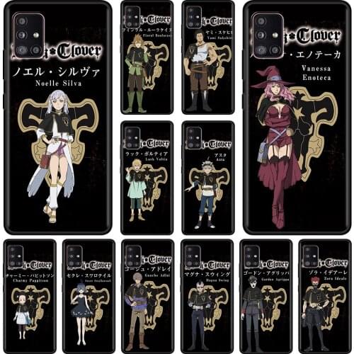Phone Case For Samsung Galaxy A51 A12 A21s A71 A31 A52 A32 A02s A11 A72 A41 A51 A42 A01 A02 Caso Black Clover Characters