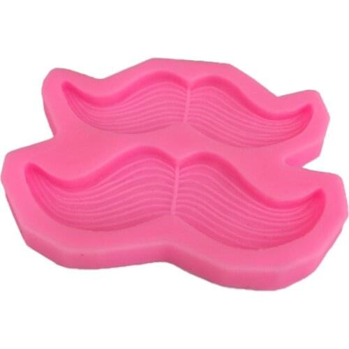Suit moustache mold silicone mold chocolate sugar plaster mold DIY drop glue soap mold