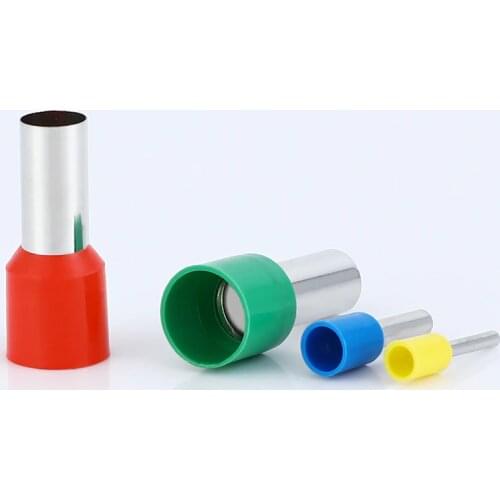 100 pieces/package E0508 E7508 E1008 E1508 E2508 insulated bushing junction box cable end wire connector crimping terminal