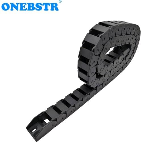 JFLO 1 Meter 15x20mm Drag Chain Wire Carrier Cable Towline Transmission Bridge Non Opening With End Connectors Free Shipping