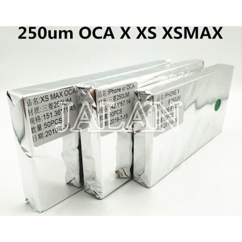 YMJ OCA Glue Sticker 250um For 11 11pro Max X Xs Max 8p 7p 6sp 6p 5 LCD Screen Glass OCA In Frame Laminating Repair