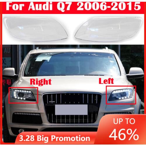 Front Car Headlight Cover For Audi Q7 Auto Headlamp Lampshade Lampcover Head Lamp light Covers glass Lens Shell 2006-2015