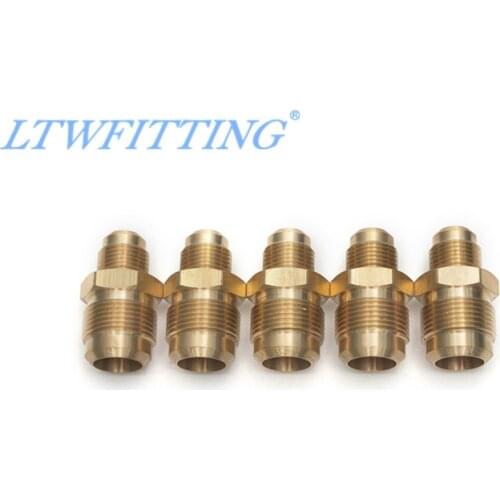 LTWFITTING Brass 3/4" OD x 1/2" OD Flare Reducing Union,Brass Flare Tube Fitting