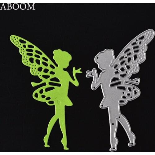 ABOOM 1PC Angel Metal Cutting Dies For Scrapbooking Stencils DIY Album Cards Decoration Embossing Folder Girl Die Cuts Template