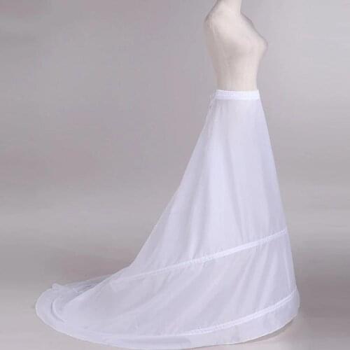 New Petticoat 2 Hoops Crinoline Simple White Bridal Underskirt For Wedding Party