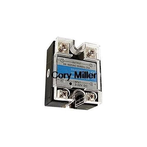 3-32VDC Input 24-440VAC Output 25A Single Phase Solid State Relay SSR