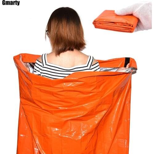 Orange Thermal Reflective Emergency Sleeping Bag Survival Blanket Ultralight Outdoor Body Heat Retention Emergency Tool