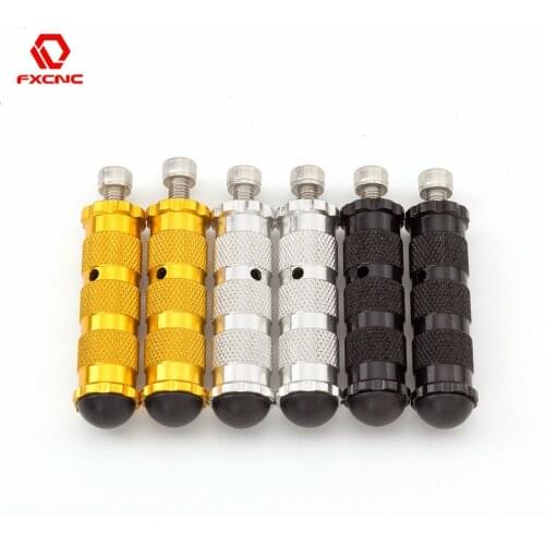 8MM CNC Aluminum Motorcycle Racing Bike Footrest Footpegs Foot Rest Pegs Pedals For Universal Motorcycles Yamaha Kawasaki Honda