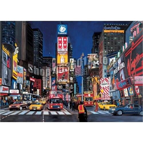 Full 5D DIY Diamond embroidery Times Square scenery Diamond Painting Cross Stitch Rhinestone New York City Mosaic decoration