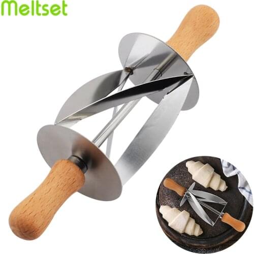 Stainless Steel Rolling Cutter For Making Croissant Bread Wheel Dough Roller DIY Croissant Rolling Knife Baking Kitchen Tool
