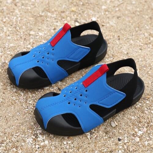 2021 Childrens Sandals Summer Boys Casual Shoes Breathable Mesh Velcro Casual New Fashion Girls Red Sandals Kids Boy Sneakers