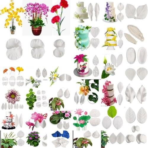 34styles Sugarcraft 2 piece Leaf Silicone mold Fondant Mold Cake Decorating Tools Chocolate Mold Baking Mold