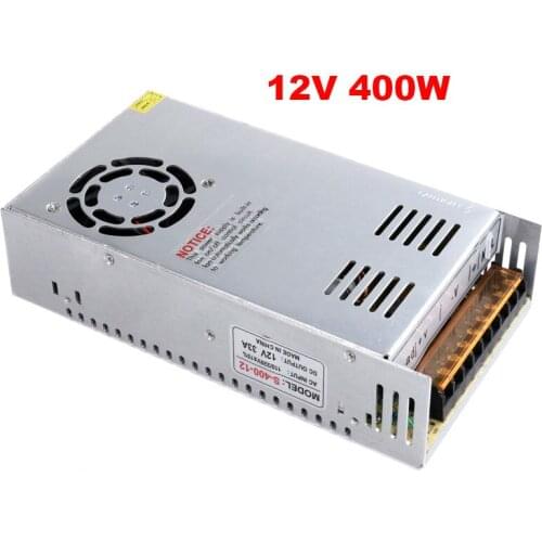 Switching mode dc 12v 400w power supply 12v 400w led driver,Aluminum AC110V 220v to 12v lighting transformer for led strip light