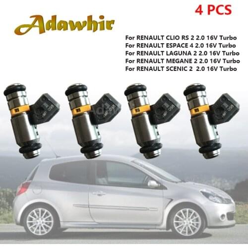 4pcs Fuel Injector For RENAULT CLIO RS 2 ESPACE 4 LAGUNA 2 MEGANE 2 SCENIC 2 2.0 16V Turbo F4Rt IWP098 820008379