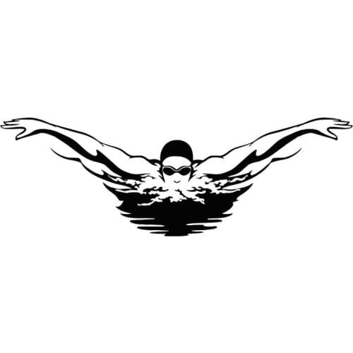 New Personality Extraordinary Swimmer Swim Pool Sport Vinyl Car Stickers Decals Motorcycl PVC 18CM*6CM