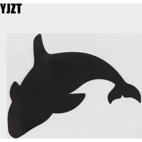YJZT 14.2CM×11.2CM Amusing Marine Organism Whale Vinyl Car Stickers Decal 13D-1237