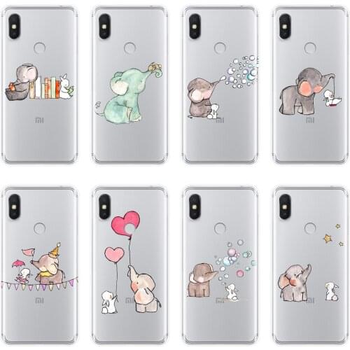 Elephant Back Cover For Xiaomi Redmi Note 4 4X 5 5A 6 Pro Prime Phone Case Silicone For Pocophone F1 Redmi S2 4A 5A 6A 5 Plus