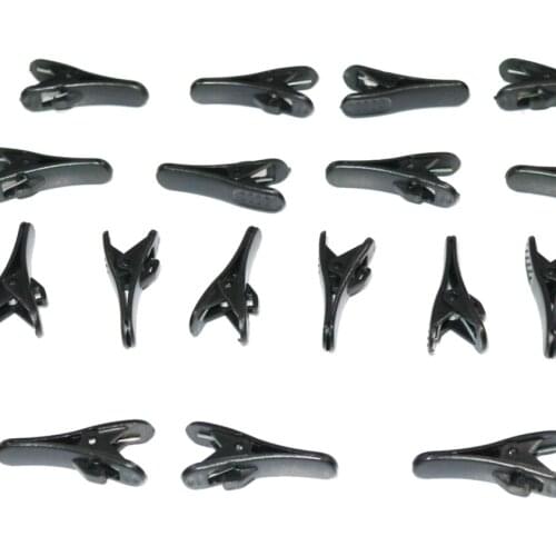 10pcs Plastic Grip Clip For ME4 Lavalier Mic CX Series Earphone Fit 1mm 1.5mm Cable White Black