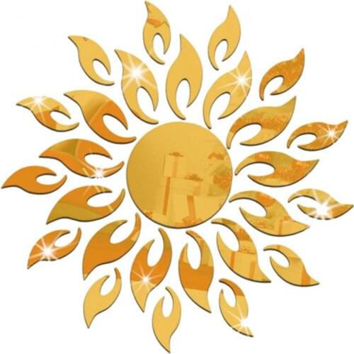 3D Mirror Wall Stickers Acrylic Stereo DIY Wall Stickers Bedroom Living Room Wall Ornament Shop Window Mall DIY Ornament