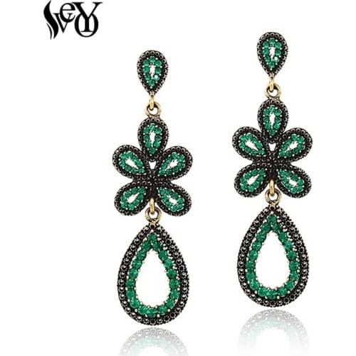 VEYO Vintage Earrings Full of Rhinestone Crystal Drop Earrings For Women High Quality Lead Free Nickel Free