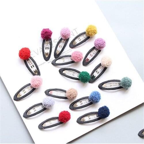 10set/lot Multicolor Children Girl Simple Hair BB Clips Barrettees Fashion Tiny Ball Hair Rope Kids Hair Accessories
