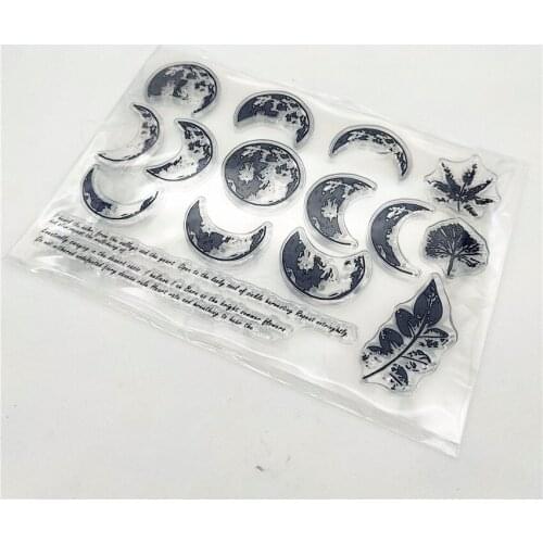 11x16CM Moon Shadow Transparent Seal Clear Stamps Silicone Seal Roller Stamps DIY Scrapbook Album / Card Christmas Wedding