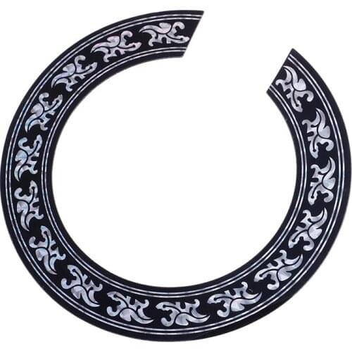 2 Sizes Sound Hole Rose Decal Sticker For Acoustic Classical Guitar Parts Black+Silver