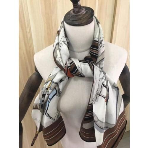 2020 new arrival autumn winter classic horse design 140*140 cm scarf 65% cashmere 35% silk scarf wrap for women lady girl