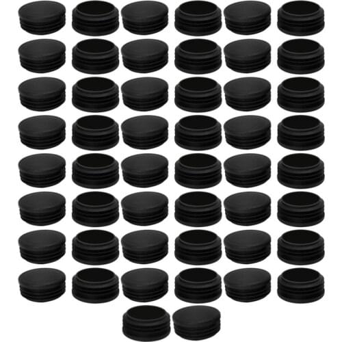 50pcs Plastic Round Tube Insert Glide End Cap Pad Inner for Furniture Floor Protector Prevent Scratch