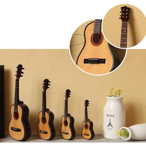 【 HOT Sale 】Mini Classical Guitar Miniature Model Wooden Mini Musical Instrument Model with Case Stand