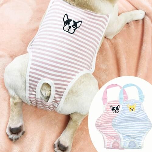 Cotton Pet Physiological Pants Underwear Dog Clothes Cat Dog Puppy Diaper Strap Briefs Female Dog Sanitary Panties Shorts