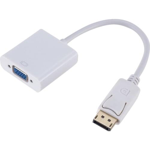 DisplayPort DP to VGA Adapter Cable Male to Female Converter for PC Computer Laptop HDTV Monitor Projector