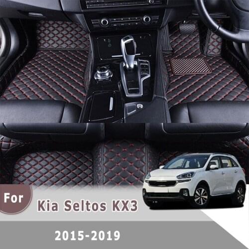 RHD Carpets For Kia Seltos KX3 2019 2018 2017 2016 2015 Car Floor Mats Auto Interior Styling Protect Rugs Parts Automobiles