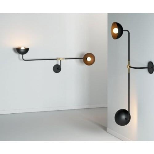 Postmodern creative hardware wall lamp art bedside bedroom study living room model room wall lamp