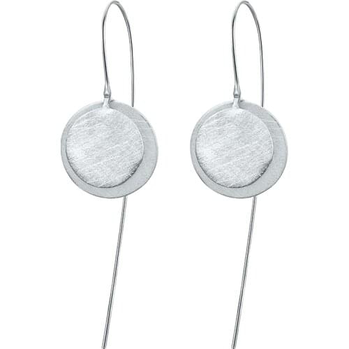 Lotus Fun Real 925 Sterling Silver Natural Original Handmade Fine Jewelry Vintage Round Fashion Drop Earrings for Women Brincos