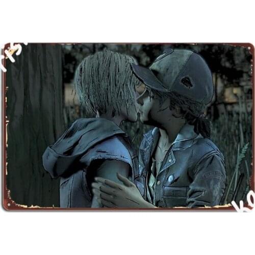 2nd Violentine Kissing Metal Sign Pub Pub Garage Wall Decor Customize Tin Sign Poster