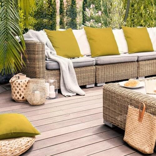 Pack of 2 or 4 Outdoor Waterproof Pillowcases Decorative Throw Pillow Cover Cushion Case for Garden Patio