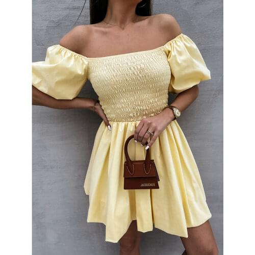 Желтые летние платья OUSLEE China At AliExpress