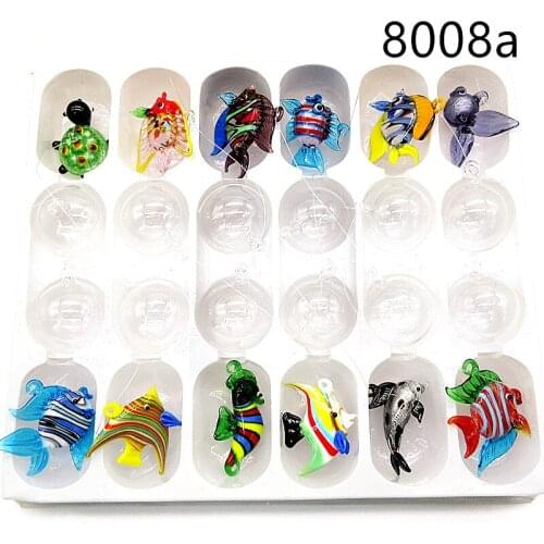 Floating Glass Fish Aquarium Mini Marine Animals Figurines Ornaments Handmade Sea World Art Small Statues Home Decor Accessories