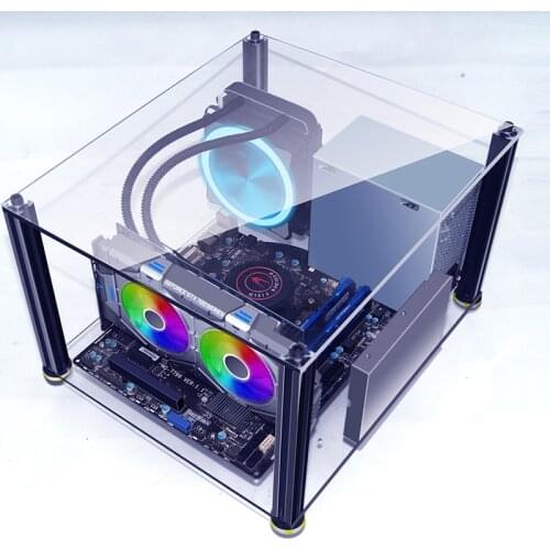 DIY Home Decorations Transparency Acrylic Sheet Computer Mainframe Case Universal Bracket Multi-Layer Stack Plexiglass Chassis