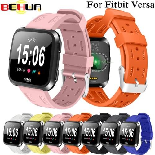 Breathe Replacement Watch band Silicone wrist Watchband Strap Bracelet Belt for fitbit versa Smart Watch wristband for fitbit