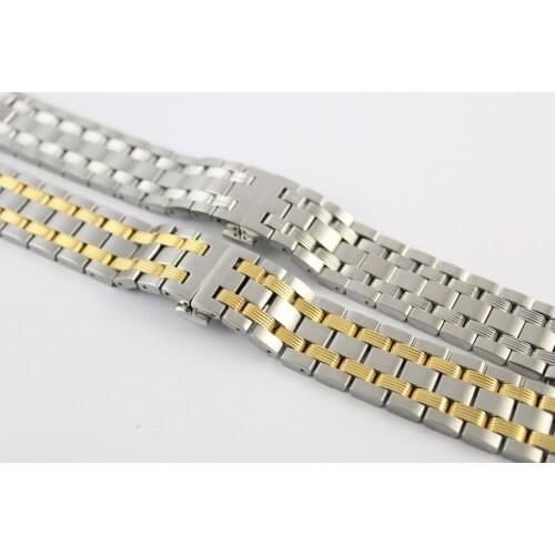 19mm T065430A New Watch Parts Male Solid Stainless steel bracelet Between gold strap Watch Bands For T065430