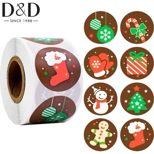Christmas Stickers Assortment Holiday Roll Sticker Themed Stickers for Scrapbooking Card Making Christmas Party Supplies DIY