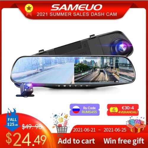 Sameuo S8 Mirror Dash Cam Rear View GPS Auto Dashcam WIFI For Car Camera HD1080 Video Recorder Reverse Dvr 24H Parking Monitor