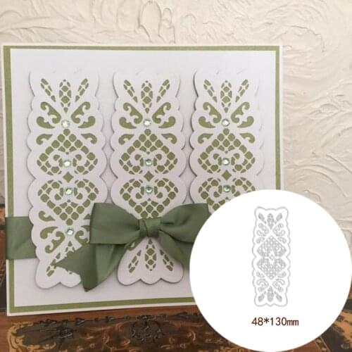 Craft Dies Lace Net Frame Decor Metal Cutting Dies Scrapbooking stamps embossing new paper Card border template punch DIY 48*130