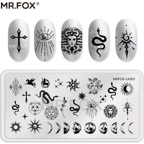 Stamp Plates Snake Sun Image Nail Art Template Stainless Steel Floral Flower Lace Stencils